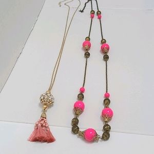 Bundle Pink long necklaces